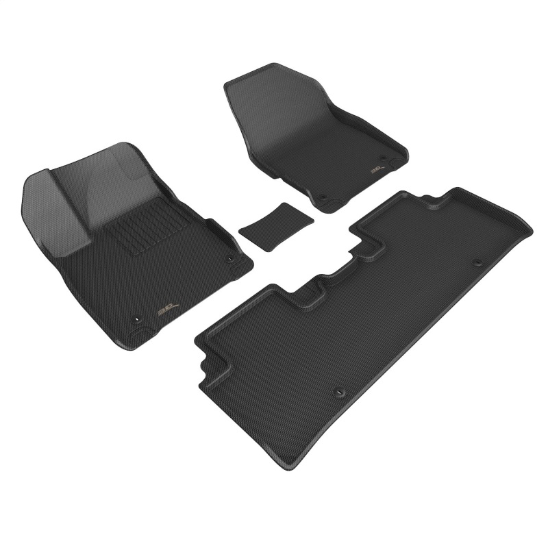 Kia EV6 Floor Mats - Front and Rear - 3D MAXpider - Kagu Series - Black - `22-`27
